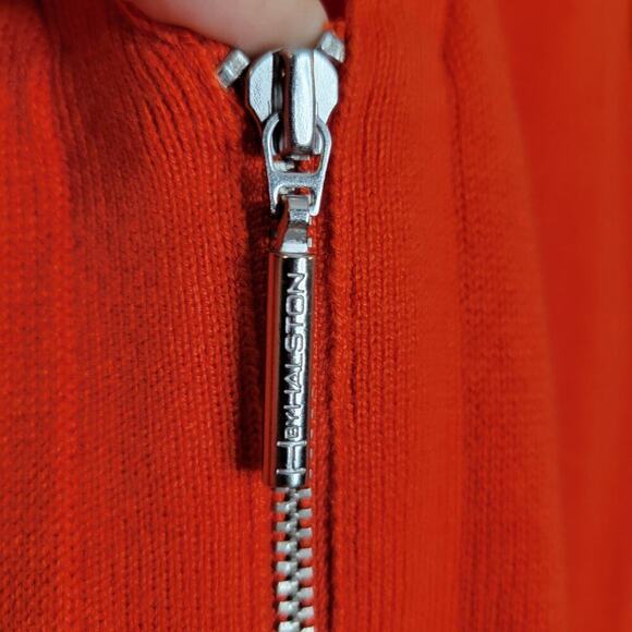 NWOT H by Halston sweater women's size XL red zip up knit boyfriend cardigan QVC - Picture 5 of 9